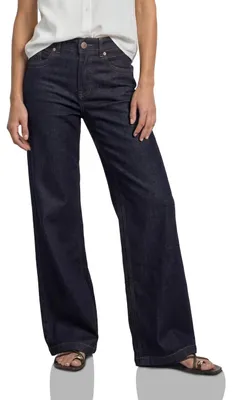 Productafbeelding van Street One dames jeans met hoge taille en wijde pijpen, model loose fit