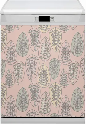 Produktbild von Küche Dekorative Magnete  Magnet Folie für Geschirrspüler 60x80 cm   - Farbenfrohe Blätter