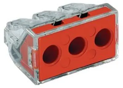 Image de Boîte de 50 bornes de connexion automatiques transparentes 3 fils (2,5 - 6mm²) - WAGO - 773-173