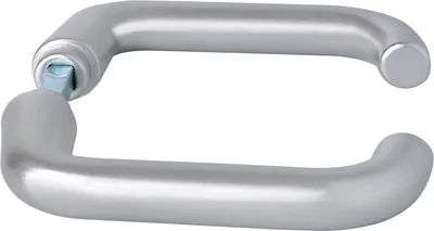 Produktbild von Drückerpaar SCH U-Form Türgriffe für Glastürschlösser, Aluminium silber eloxiert