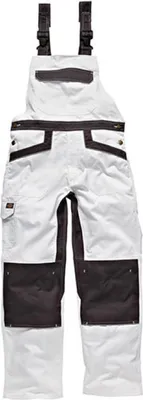 Produktbild von Dickies IN4001 | Industry 260 Latzhose IN260 / IN4001 - Arbeitshose / Malerho - Farbe: White/Grey (Solid) - Größe: 44