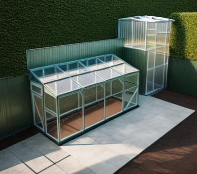 Obrázek produktu pro Skleník ke stěně 1,5x4m - 4mm
