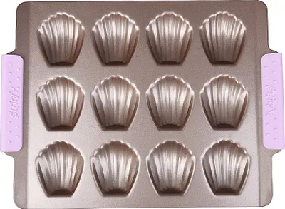 Produktbild von CANDeal Madeleines Backform, aus Stahl, 12er Silikonform für Gebäck, Backblech für Madeleine, Backform Stahl, Backblech Stahl