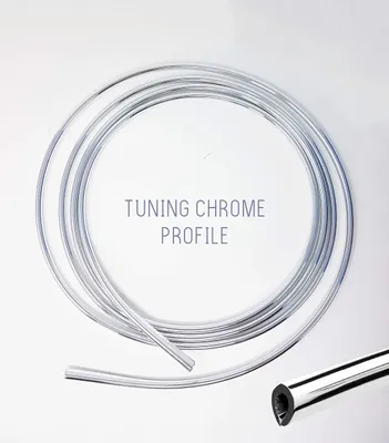 Immagine prodotto di Profilo cromato con innesto a scatto per auto 8 mm x 3 mt