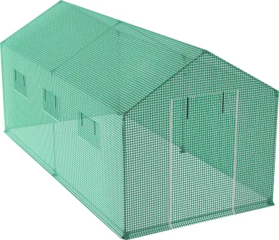 Obrázok produktu pre LZQ skleník fóliový skleník 450x200x200cm, skleník na paradajky s rolovacími dverami, skleník na rastliny skleník na paradajky pre záhradu alebo balkón, zelený