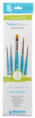 Image de Princeton Brush Selectartiste Multi-Technique Set de pinceaux 5 pièces