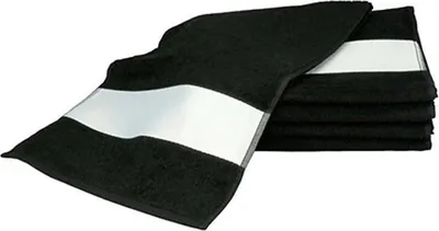 Immagine prodotto di A&R AR083 | Asciugamano sportivo SUBLI-Me®, 30 x 140 cm - Colore: Nero - Dimensioni: 30 x 140 cm