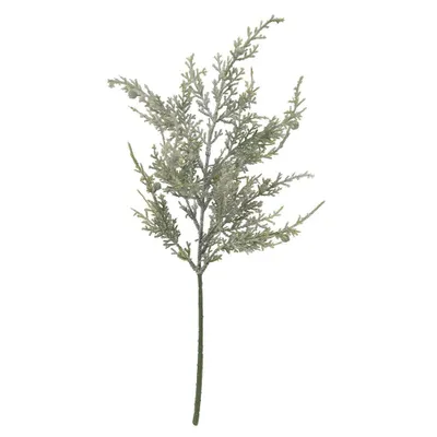 Produktbild von 2474U Kunstzweig Nadelzweig grün, Künstlicher Nadelzweig, Naturgetreuer Dekozweig, 42 cm