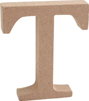 Produktbild von VBS MDF Buchstaben 8 cm hoch 1.5 cm stark ideal für Bastelprojekte Buchstabe "T"
