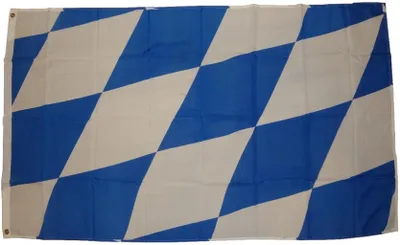 Image de Drapeau Bavière losange 90 x 150 cm Drapeau avec 2 oeillets 100g/m2 poids du tissu Hissflagge