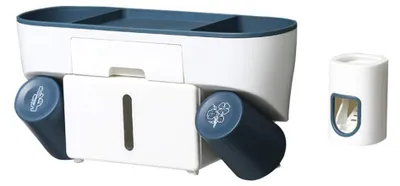 Imagen del producto de Elzusha - Soporte de pared para cepillos de dientes con espacio de almacenamiento para el baño