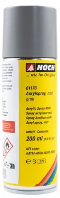 Produktbild von NOCH Acrylspray, matt, grau, für die perfekte Kolorierung, 200 ml für Modellbau und Landschaftsbau