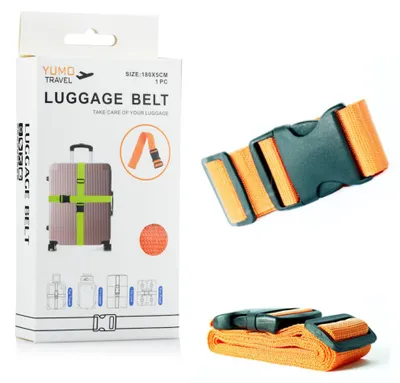 Immagine prodotto di Cinghia robusta per valigie - Cinghia per valigie e bagagli a mano - Regolabile fino a 180 cm - Cinghia per borse da viaggio - In pelle - 1 pezzo - Universale - Adatta a tutte le dimensioni di borsa
