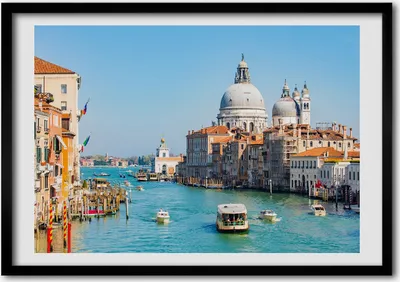 Produktbild von Bild - Bilderrahmen - 100 cm x 70 cm - MDF - Rahmen - Foto - Wandkunst Venedig, Italien