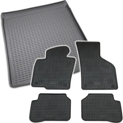 Produktbild von Gummi Kofferraumwanne + Fußmatten Set für VW Passat 3C, Bj. 9/2005-10/2014