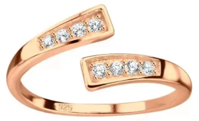 Produktbild von Zehenring Zehring 925 Silber rosegold Zirkonia klar