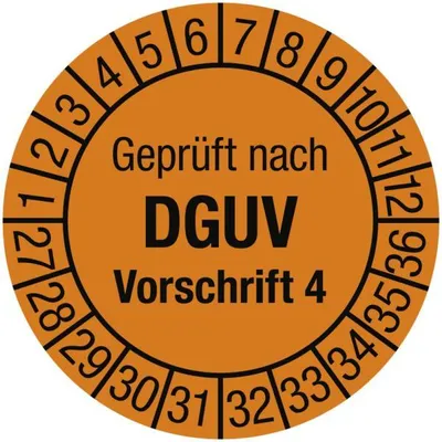 Produktbild von Dreifke® Prüfplakette nach DGUV Vorschrift 4, 2027-2036, Dokumentenfo...