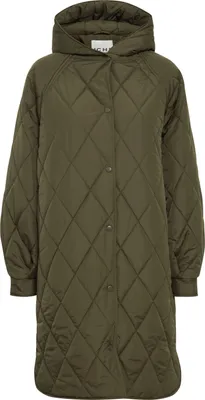 Immagine prodotto di ICHI IHHansa cappotto trapuntato da donna cappotto invernale giacca invernale con bottoni a pressione cappuccio loose fit