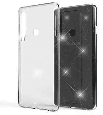 Produktbild von NALIA Glitter Hülle kompatibel mit Samsung Galaxy A9 2018, Glitzer Case Cover Transparent