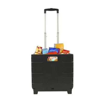 Produktbild von Einkauf Trolley klappbar 38x36x30cm Klappbox 32L Einkauf Wagen Kiste mit Rollen