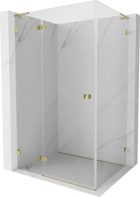 Image de Mexen Lunar L Cabine de douche, ouverture à gauche, 95 x 90 cm, transparent, or - 834L-095-090-50-00-L