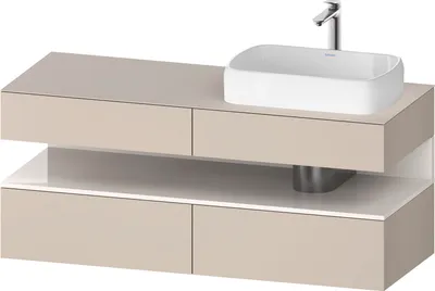 Produktbild von DURAVIT QA4766022830010 QAT KWTU WH Eck 1400x550x600 Tp. Smt
