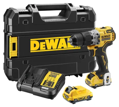 Productafbeelding van DeWALT DCD706D2-QW accuschroefboormachine (blauw), 12V, maximale boordiameter 20/10/10 mm, geleverd met T STAK-box en 2 accu's van 2 Ah