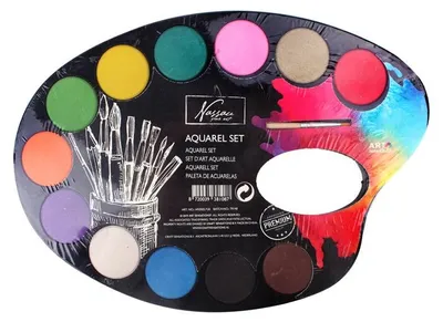 Zdjęcie produktu dla Paleta farlowych Nassau Fine Art / 12 kolorów pędzelek