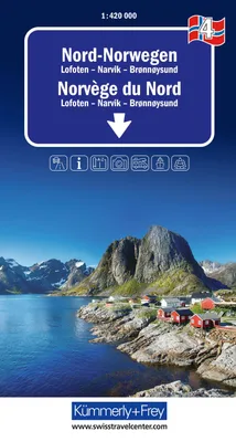 Produktbild von Kümmerly+Frey Regional-Strassenkarte 4 Nord-Norwegen 1:420.000