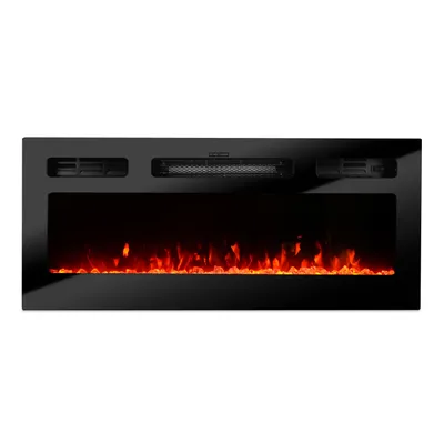 Productafbeelding van Elektrische wandhaard met LED-verlichting, verwarmings- en koelfunctie – panoramische wandhaard voor inbouw