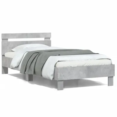 Obrázok produktu pre vidaXL Rám postele s čelom betónová sivá 100x200 cm materiál na báze dreva