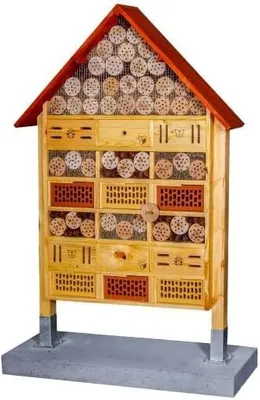 Produktbild von Nistkasten - Gemischtes Insektenhotel MKW Riesig Nr 1 - Stabiler nisthaus für Wildvögel und Gartenvögel - aus massivem Laub-und Nadelholz - Wetterfest