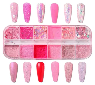 Image de Paillettes pour ongles, paillettes scintillantes, faciles à appliquer, F-085-1