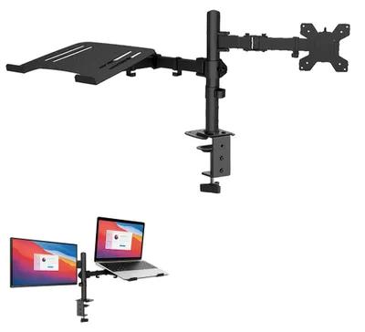Produktbild von Monitorständer, höhenverstellbar, ergonomisches Design, ES schwarz