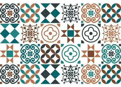 Produktbild von Selbstklebende Fliesenaufkleber für Küche und Bad – 24 Zementfliesenaufkleber, Azulejos Zoenia Design – 24 Aufkleber, 20 x 20 cm