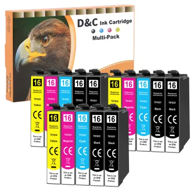 Produktbild von DC 15x Druckerpatronen 16XL Kompatibel für Epson 16 XL 16XL Patronen mit Epson Workforce WF-2630WF WF-2760 WF-2660 WF-2510 WF-2650 WF-2540 WF-2530