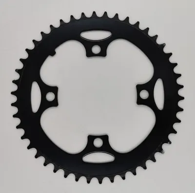 Produktbild von Kettenblatt 46 Zähne 4-Arm MTB Chainring 104 mm Lochkreis Stahl Schwarz