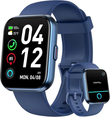 Produktbild von Smartwatch Herren Damen, 1,85" HD Smartwatch Damen mit Telefonfunktion, Smart Watch Fitnessuhr 120+ Sportmodi IP68 Wasserdicht, Sportuhr mit Herzfrequenz Schlafmonitor Schrittzähler, für Android iOS