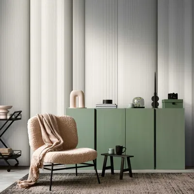 Produktbild von Profhome 398411-GU Fotovliestapete Streifen matt beige creme-weiß 1,59 m x 2,8 m