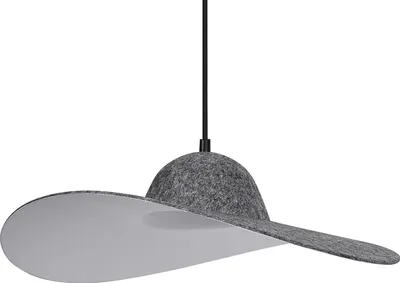 Zdjęcie produktu dla Dekoracyjna lampa wisząca OSRAM Decor z filcowym abażurem, 500 mm, oprawka E27, filc/metal, IP20, ciemnoszara