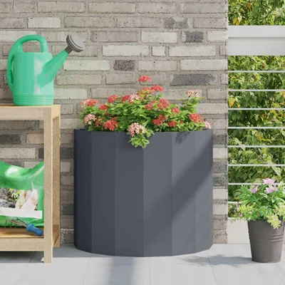 Produktbild von "Schlussverkauf" Pflanzkübel im Garten - 1 pc - Blumenbeet/Gartenbeet - Anthrazit 60x30x50 cm Stahl C13602