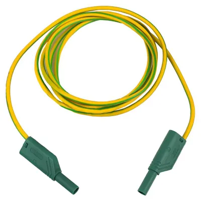 Immagine prodotto di Cavo da laboratorio Dönges 2 m verde, giallo 1 kV in ottone, connettori SKS, giallo/verde 7872714