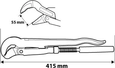 Produktbild von NEO TOOLS Rohrzange 02-127 415mm Chrom-Vanadium-Stahl