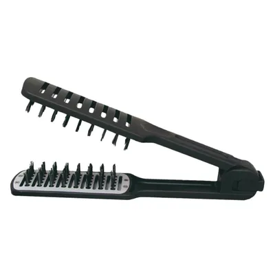 Zdjęcie produktu dla Eurostil Black Podwójna szczotka do suszenia i wygładzania włosów 1 szt. Unisex dla dorosłych, pojedyncza (8423029021542)