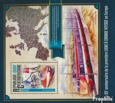 Produktbild von Briefmarken Zentralafrikanische Republik 2016 Mi Block 1442 (kompl. Ausgabe) postfrisch Züge