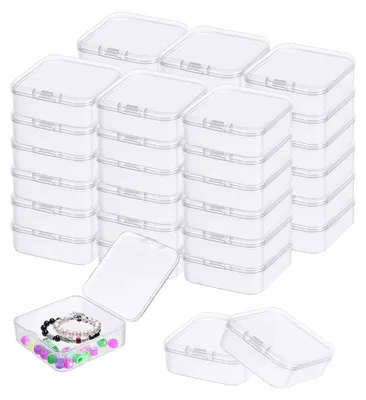 Productafbeelding van Transparante plastic dozen, set van 40
