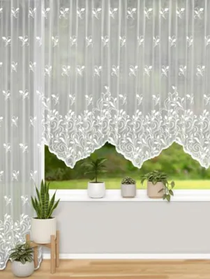 Produktbild von Fensterstore Jacquard weiß - Fertigvorhang von Albani - Größe (HxB): 145x300cm