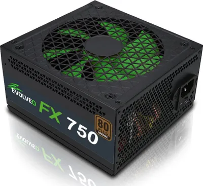 Zdjęcie produktu dla EVOLVEO FX 750, zasilacz 750W ATX, 14cm, cichy, 80+ bronze, bulk