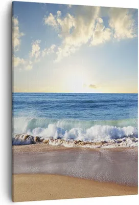 Produktbild von Bild auf Leinwand - Leinwandbild - Einteilig - Meer Ufer Wasser - 50x70cm - Wand Bild - Wanddeko - Wandbilder - Leinwanddruck - Kunstdruck - Wanddekoration - Leinwand bilder - Wandbild - PA50x70-3551