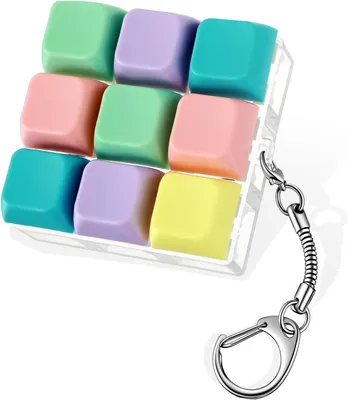 Productafbeelding van Toetsenbord fidget speelgoed - Set van 2 - 9 toetsen toetsenbord fidget sleutelhanger